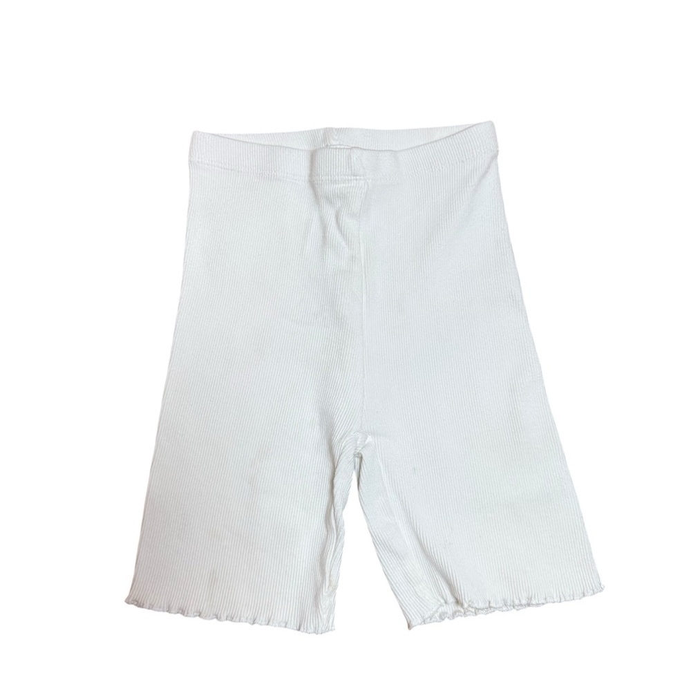ZARA Kids White Ribbed Biker Shorts Size 4–5Y (110)